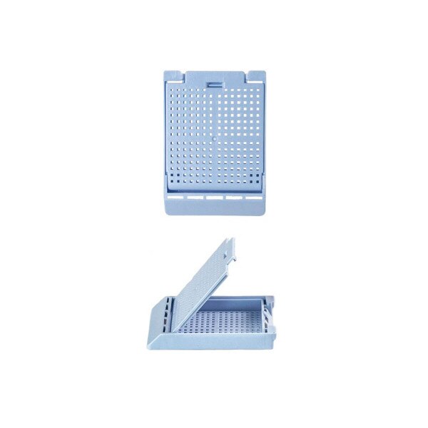 Hinged Biopsy Cassette, blue